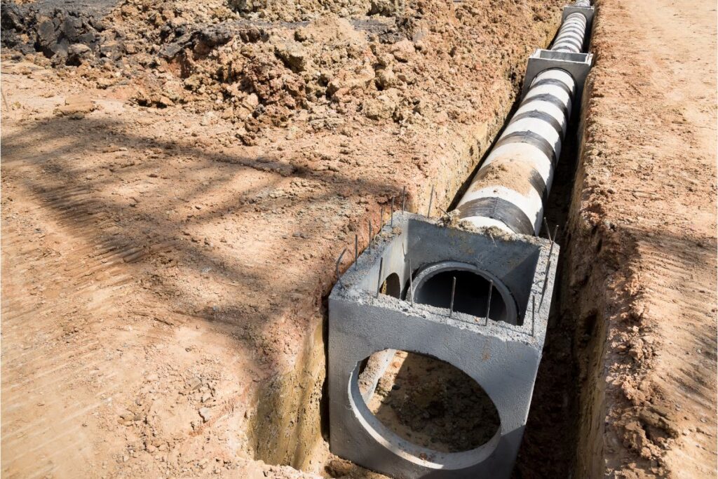 Common sewer installation