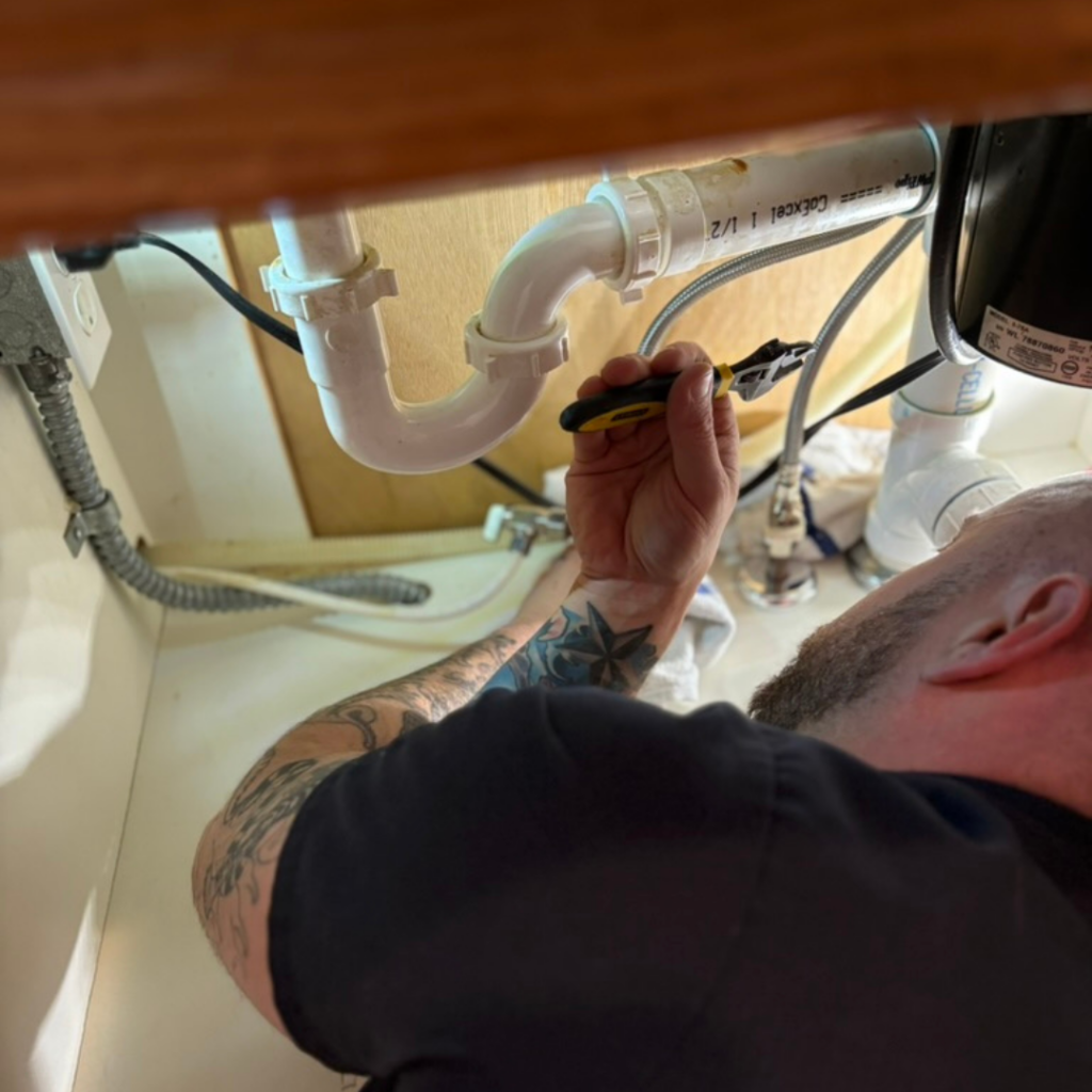 Kitchen drain pipe repair and inspection