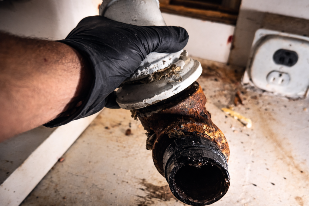 We used a professional-grade chain snake system designed to safely and thoroughly clear soft blockages. Step 1: Chain Snake Line Clearing A chain snake: Breaks apart organic buildup Removes grease and soft waste Restores full pipe diameter Prevents pushing debris further down As soon as we broke through the blockage, flow was immediately restored. But proper Camano drain cleaning doesn’t stop there. Step 2: Camera-Verified Drain Cleaning We ran a live camera inspection during and after clearing the line. This confirmed: ✔ Complete removal of debris ✔ Restored slope and flow ✔ No immediate structural collapse ✔ No hidden obstructions Many companies clear a blockage and leave. We verify the condition of the line so you know exactly what you’re dealing with. That’s how professional drain cleaning Camano Island homeowners can trust should be done.